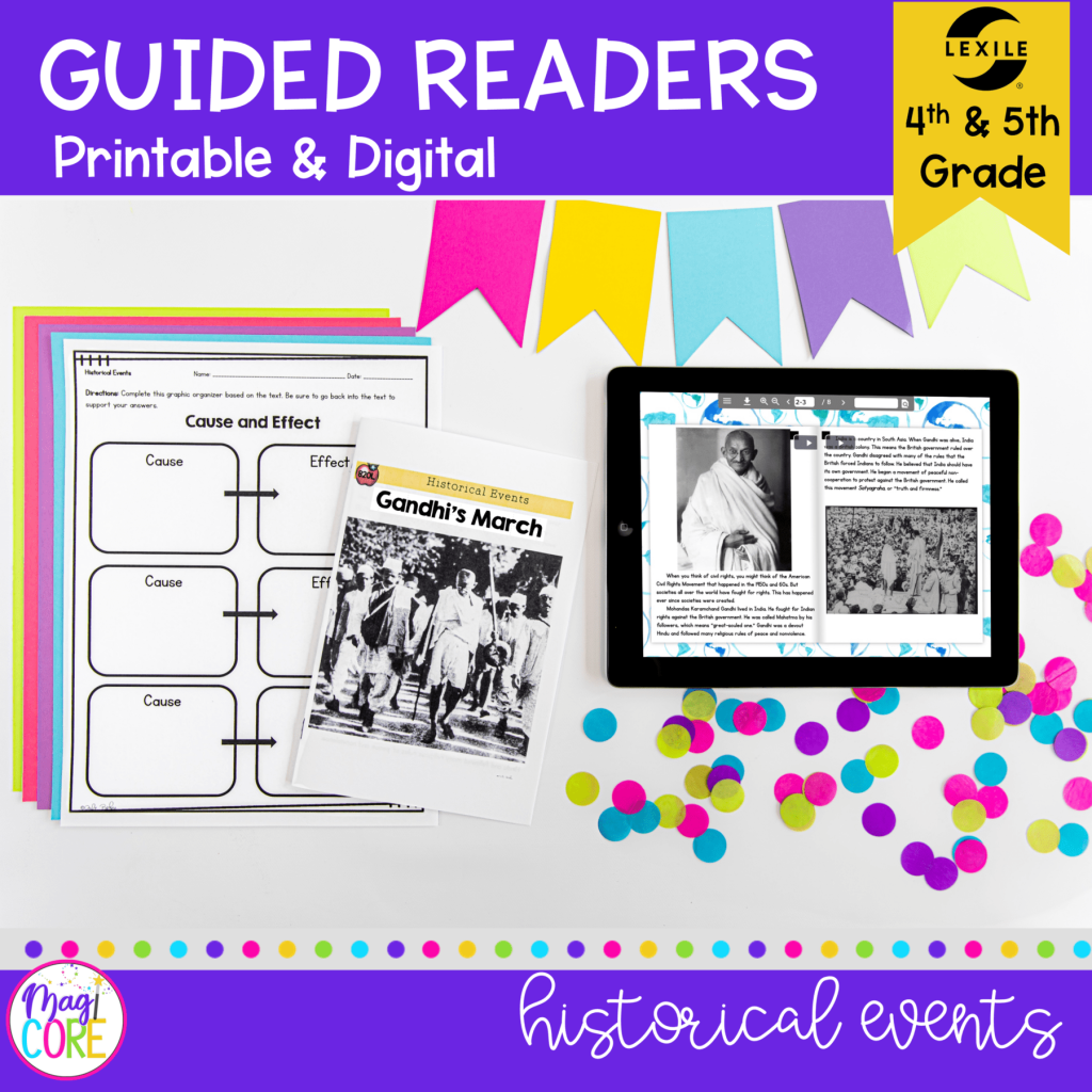 Picture of: Guided Reading Packet: Historical Events – th & th Grade RI.. & RI.